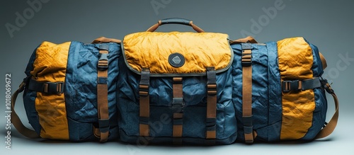 Large Blue and Yellow Backpack