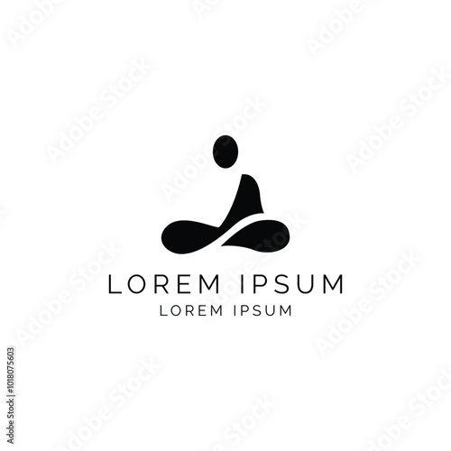 Buddha logo icon background vector image, vesak logo, Simple and minimal icon of Buddha, Yoga logo, Meditating guru, monk logo design.
