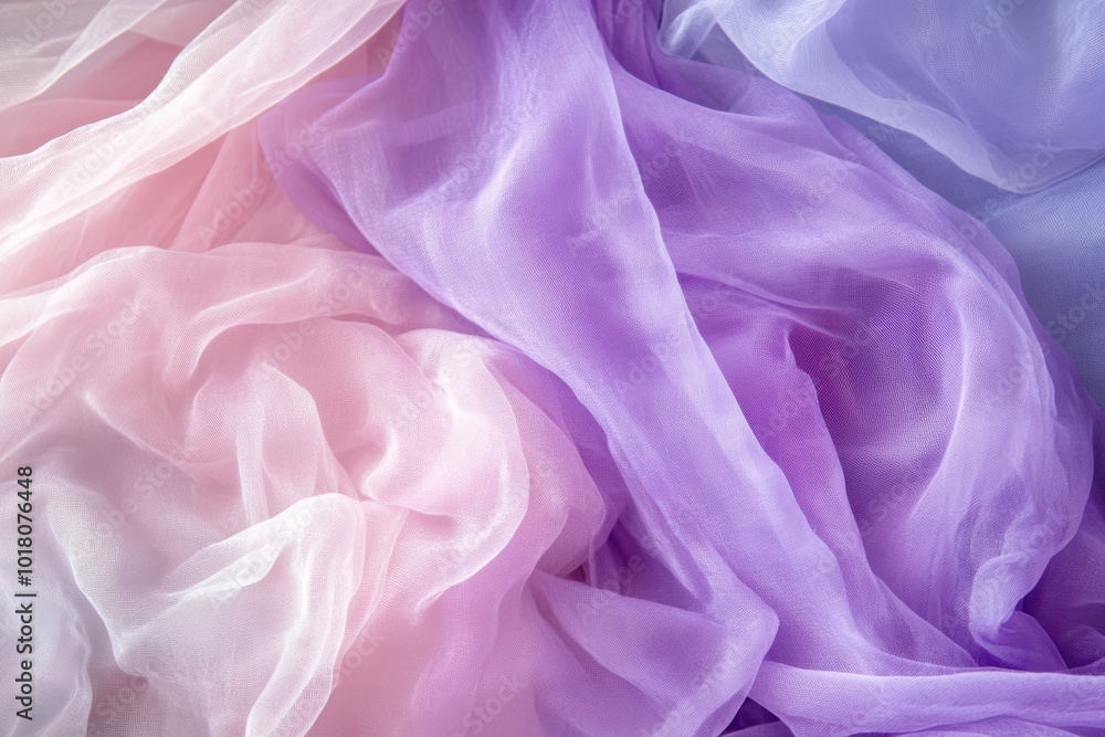 Soft pastel fabric waves in pink purple hues Soft pastel fabric waves in pink purple hues