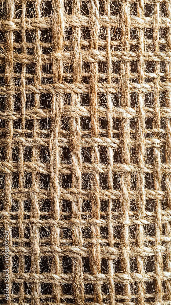 Coarse Burlap Texture Close-Up in Neutral Tones Coarse Burlap Texture Close-Up in Neutral Tones