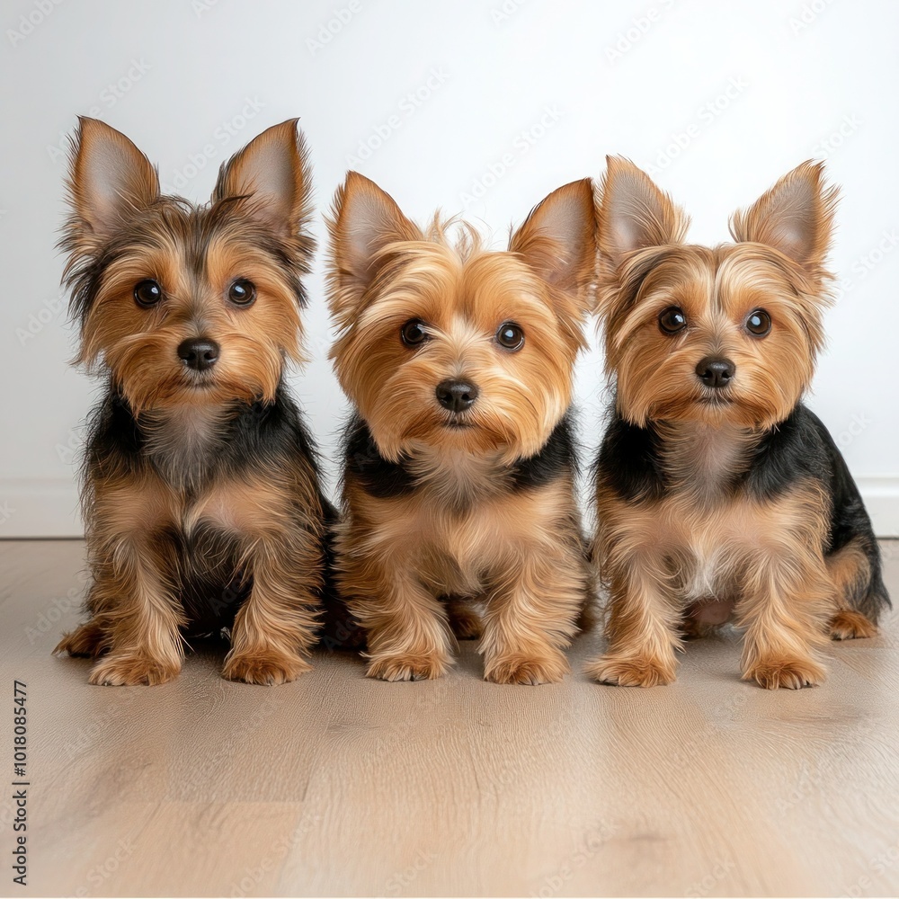Yorkshire Terrier Dog Collection: Happy Yorkie Standing, Sitting, and Lying Isolated on White - Animal Bundle Yorkshire Terrier Dog Collection: Happy Yorkie Standing, Sitting, and Lying Isolated on White - Animal Bundle