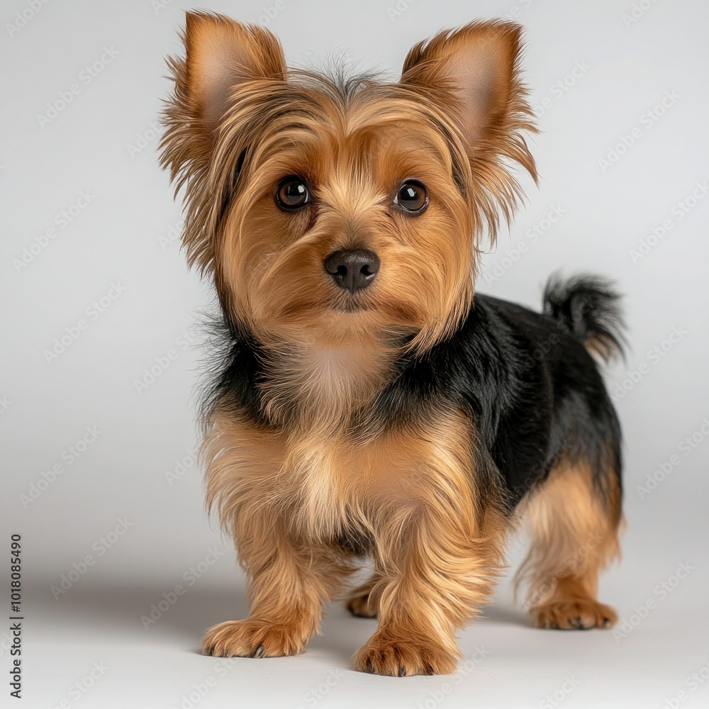 Yorkshire Terrier Dog Collection: Happy Yorkie Standing, Sitting, and Lying Isolated on White - Animal Bundle Yorkshire Terrier Dog Collection: Happy Yorkie Standing, Sitting, and Lying Isolated on White - Animal Bundle