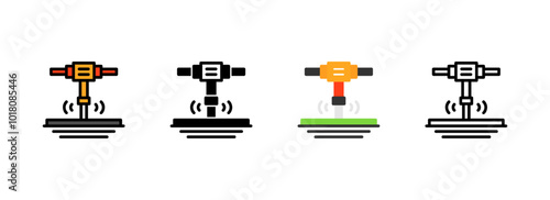 Set of Jackhammer Icon