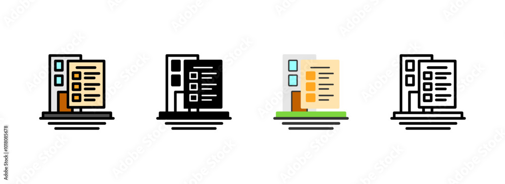 Fototapeta premium Set of Building Codes Icon