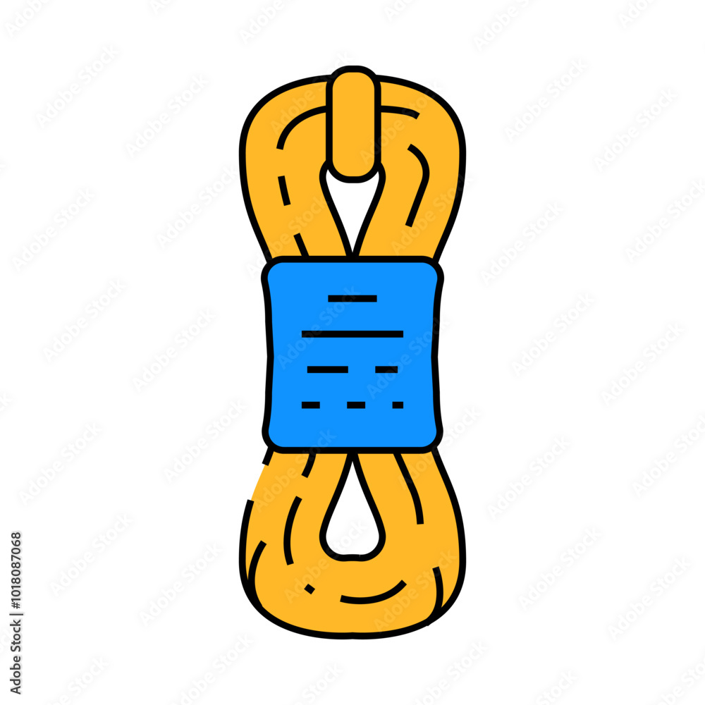 half ropes mountaineering adventure line icon vector. half ropes mountaineering adventure sign. isolated symbol illustration half ropes mountaineering adventure line icon vector. half ropes mountaineering adventure sign. isolated symbol illustration