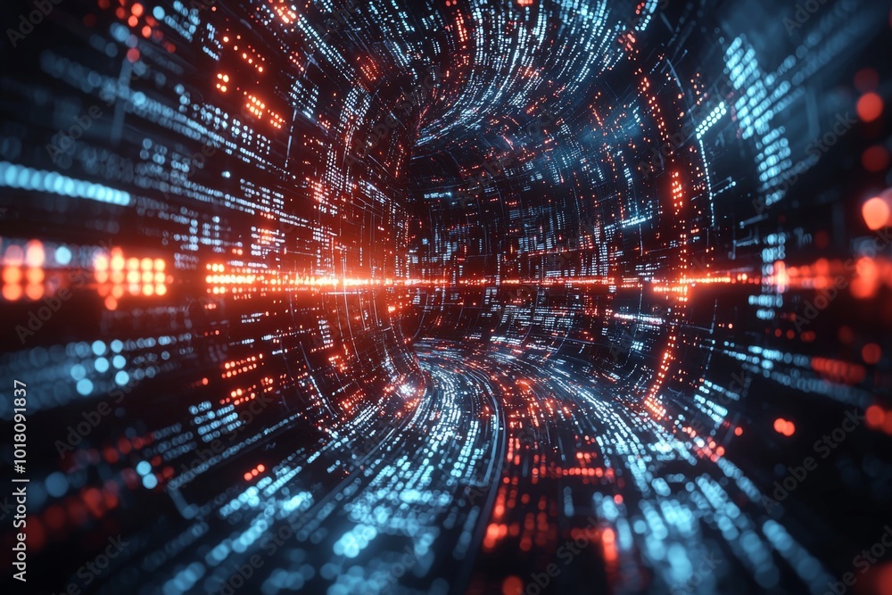 Digital Technology background of data and network created with Generative AI Digital Technology background of data and network created with Generative AI