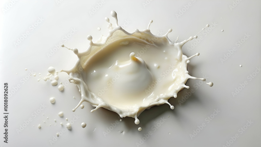Creamy milk splash creating a visually appealing composition, ideal for various design projects. Creamy milk splash creating a visually appealing composition, ideal for various design projects.