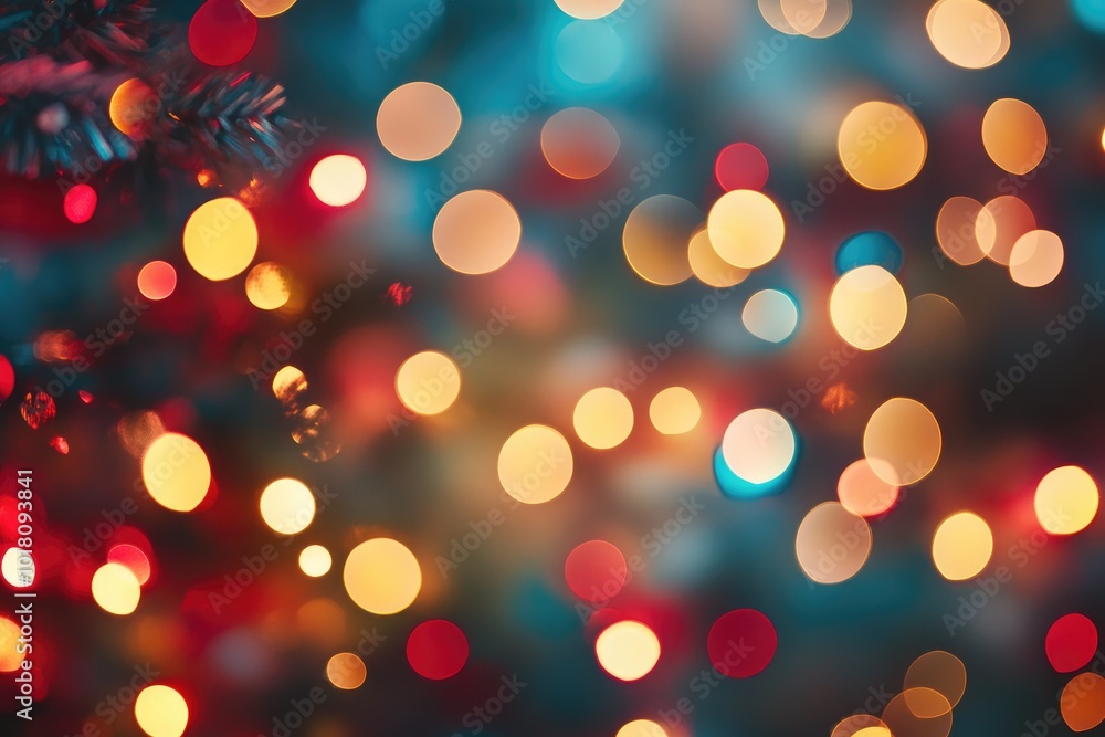 Christmas lights creating a colorful festive bokeh background Christmas lights creating a colorful festive bokeh background