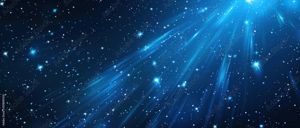 Galactic Nebula and Starfield - Cosmic Beauty in Blue Hues Galactic Nebula and Starfield - Cosmic Beauty in Blue Hues