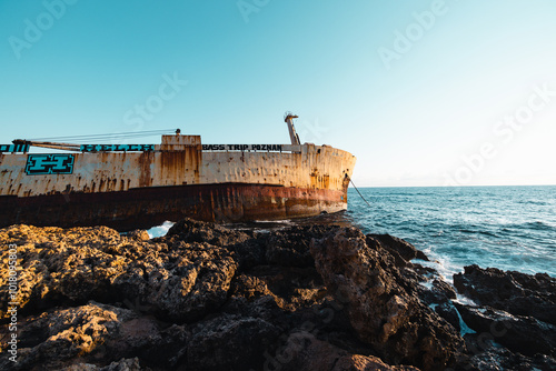 The Sierra Leone-flagged EDRO III ran aground off Pegeia on 8 Oct 2011 in heavy seas, during a voyage to Rhodes, from Limassol, Cyprus. 23th of September 2024 photo