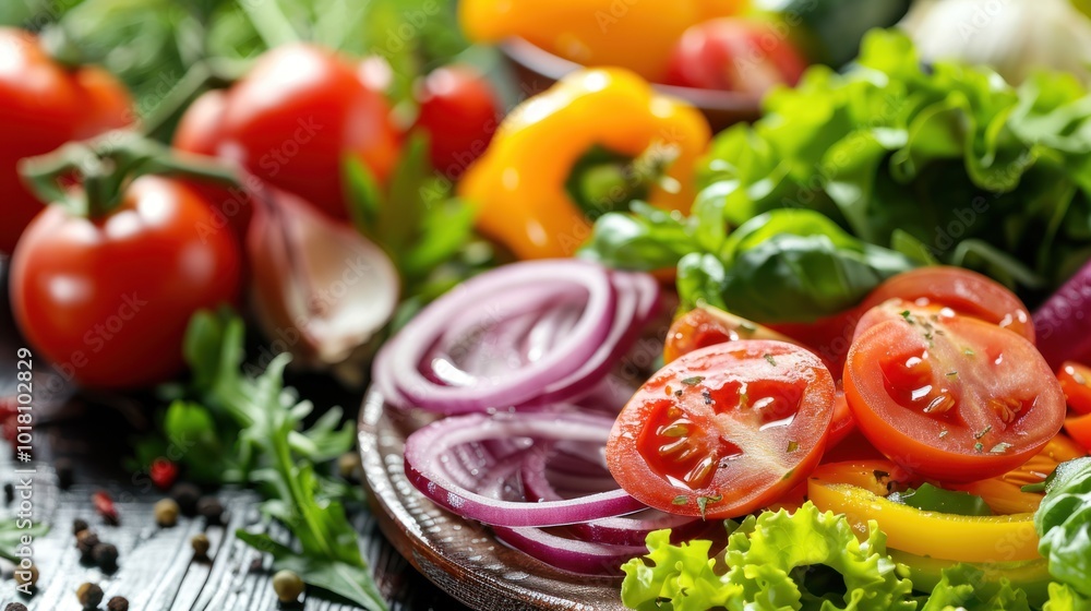A close-up of a nutritious meal prepared with fresh, organic ingredients , wide background A close-up of a nutritious meal prepared with fresh, organic ingredients , wide background