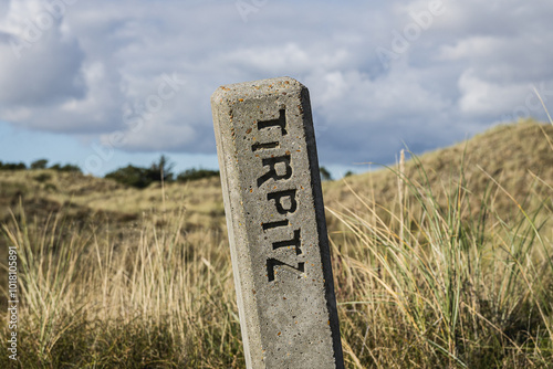 Tirpitz pole on a dune photo