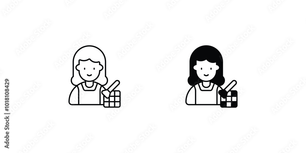 makeup artist set icon with white background vector stock illustration makeup artist set icon with white background vector stock illustration