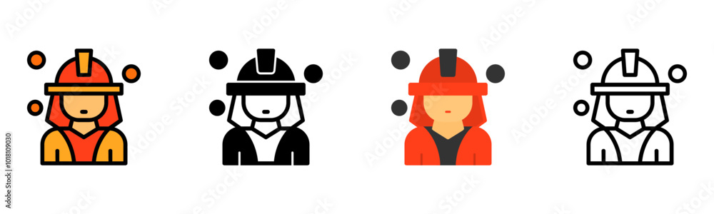 Fotografie Set of Firefighter Icon