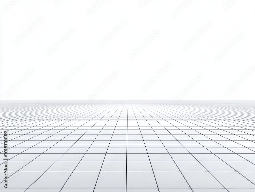 2408 36.A white background featuring gray perspective grid lines that extend into the distance, forming a perfectly aligned square pattern. The grid creates a sense of depth and precision, ideal for