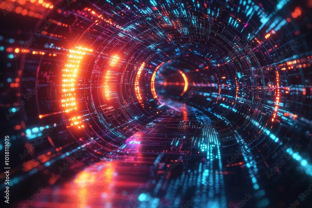 Digital Technology background of data and network created with Generative AI Digital Technology background of data and network created with Generative AI