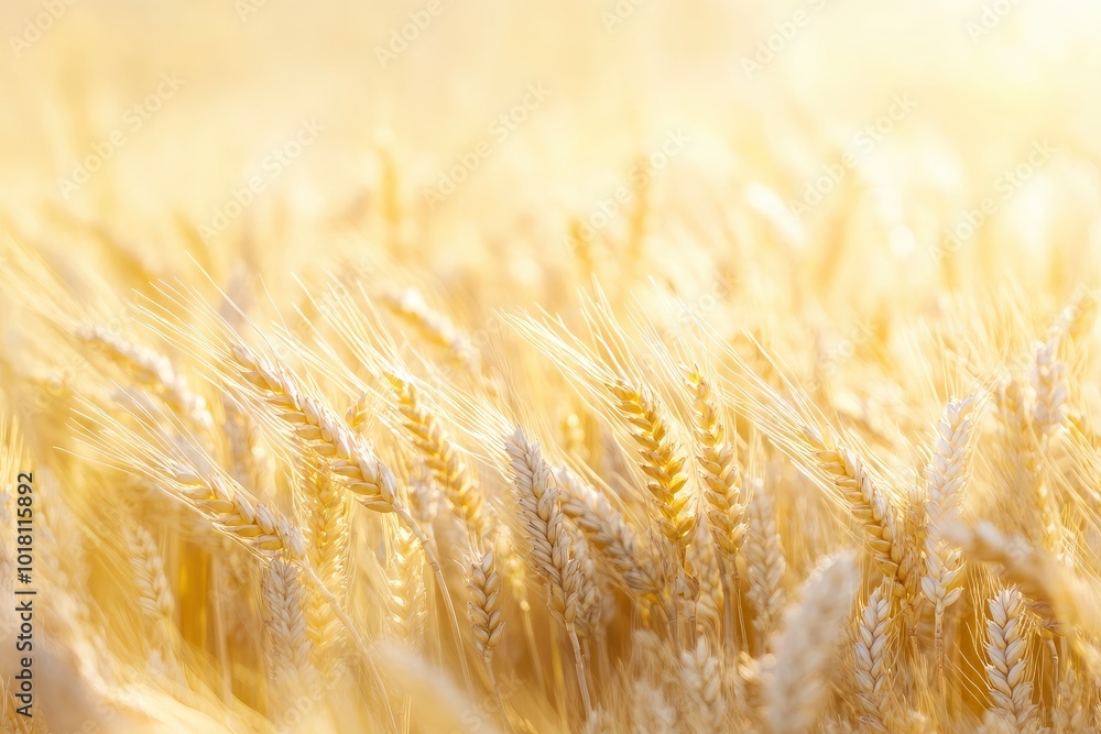 Beautiful nature background of ripening ears of meadow golden wheat field as harvest concept - generative ai Beautiful nature background of ripening ears of meadow golden wheat field as harvest concept - generative ai