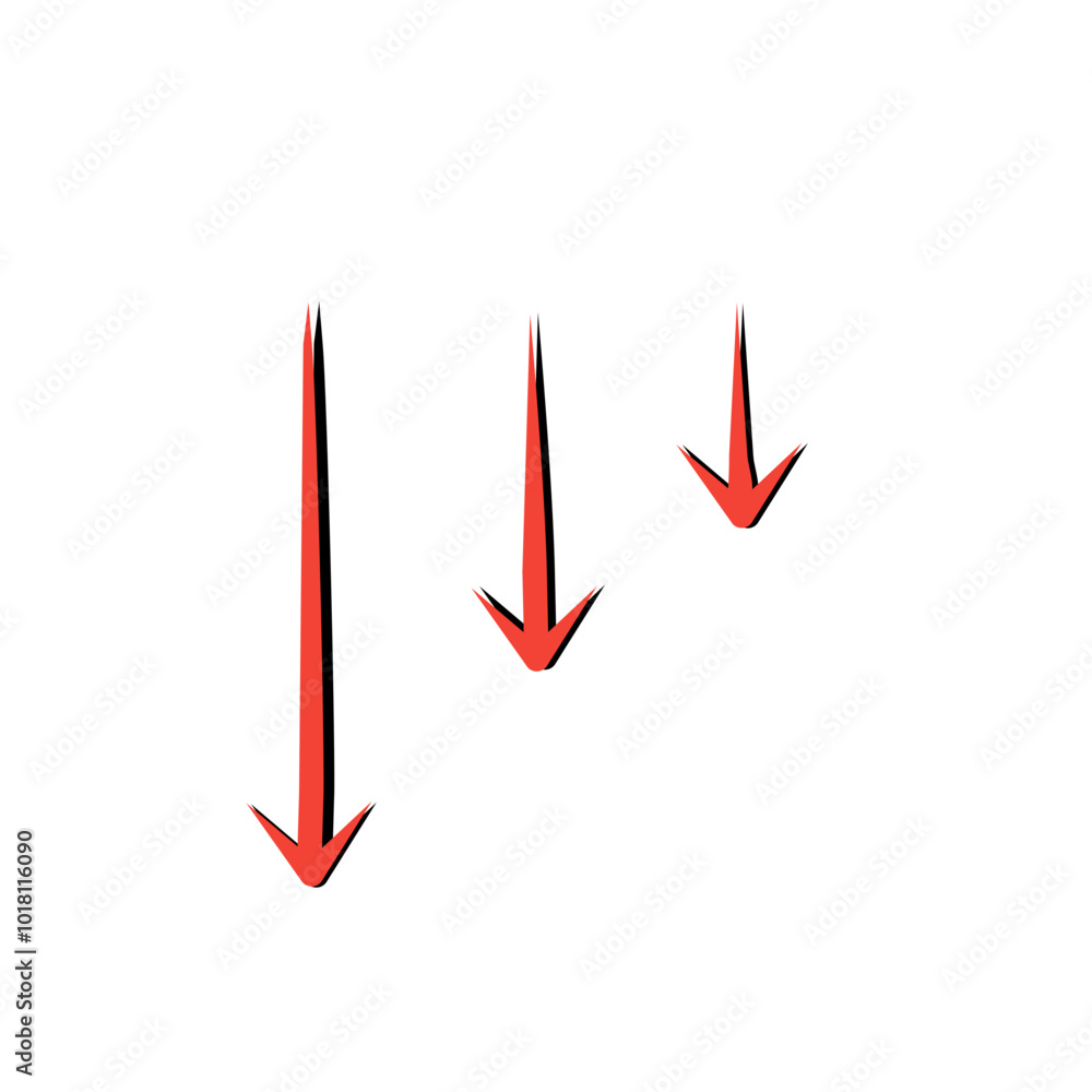 red down arrow design red down arrow design
