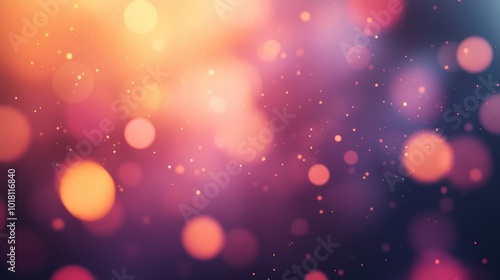 Abstract bokeh lights in soft focus, with warm and cool tones blending harmoniously