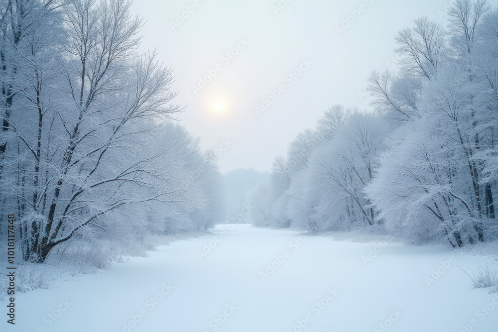 Fototapeta premium snow covered trees