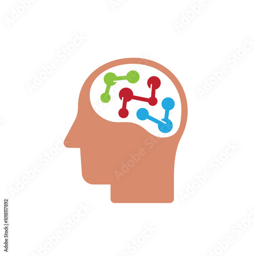 Creative Human Mind, Brain Molecules Logo Vector Symbol