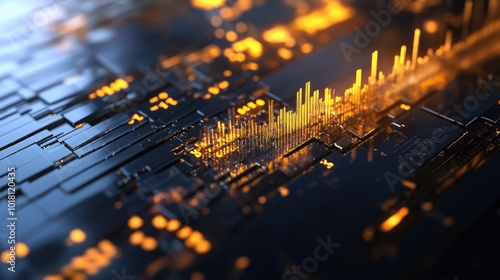 Create 100 prompts for stock photos related to Abstract 3D financial background with 100-250 characters and ending with