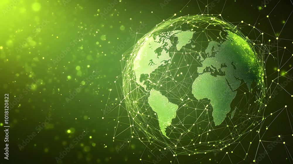 Map of the planet. Global social network. Future. Vector.Green futuristic background with planet Earth. Internet and technology. Floating Green plexus geometric background.
Map of the planet. Global social network. Future. Vector.Green futuristic background with planet Earth. Internet and technology. Floating Green plexus geometric background.