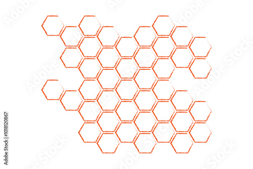 Propolis honeycomb icon. Hand drawn brush honey comb textured pattern. Image bee wax. Bee honey and propolis doodle vector illustration isolated on white background.
