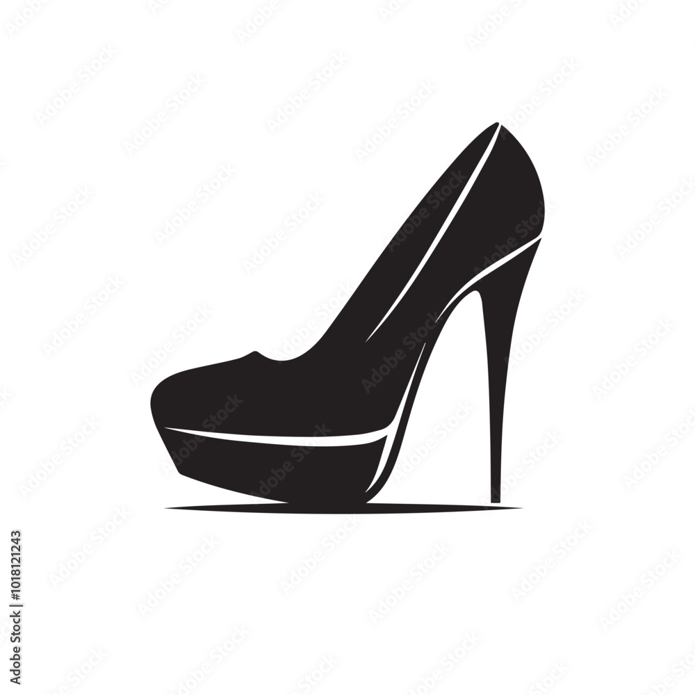 Shoe vector logo. High heel shoe vector silhouette design. women's shoes silhouette vector design. Shoe vector logo. High heel shoe vector silhouette design. women's shoes silhouette vector design.