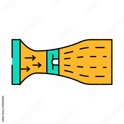 wind tunnel aeronautical engineer line icon vector. wind tunnel aeronautical engineer sign. isolated symbol illustration