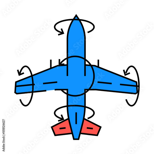 flight control system aeronautical engineer line icon vector. flight control system aeronautical engineer sign. isolated symbol illustration
