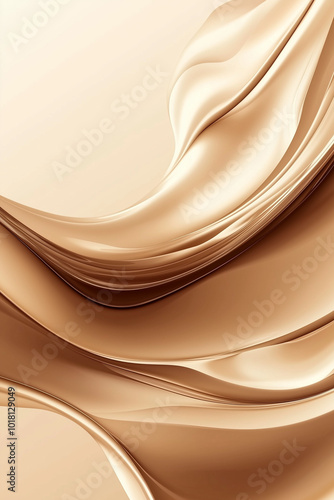 beautiful illustration of milky chocolate flowing waves