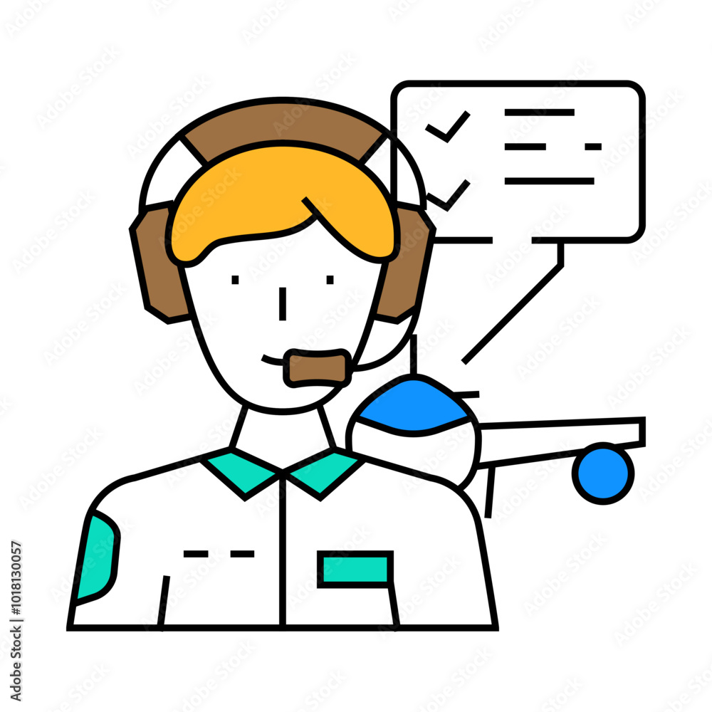 flight test engineer aeronautical engineer line icon vector. flight test engineer aeronautical engineer sign. isolated symbol illustration flight test engineer aeronautical engineer line icon vector. flight test engineer aeronautical engineer sign. isolated symbol illustration
