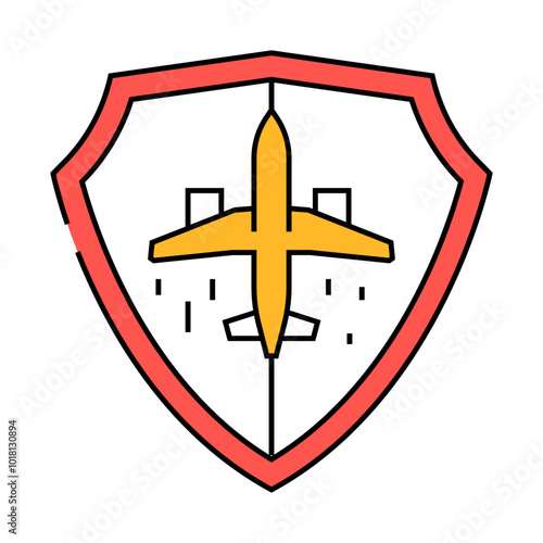 aviation safety aeronautical engineer line icon vector. aviation safety aeronautical engineer sign. isolated symbol illustration