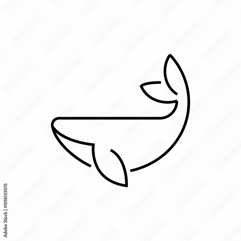 Fototapeta premium whale animal icon sign vector