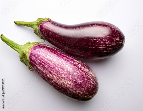Wallpaper Mural purple eggplant, isolated on a clean white background Torontodigital.ca