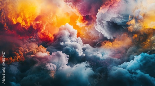 Wallpaper Mural Abstract Sky With Vibrant Colors Torontodigital.ca