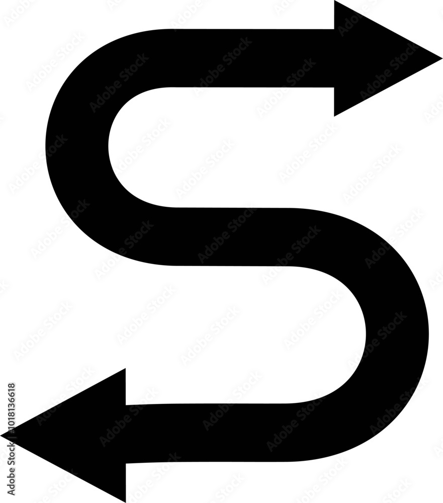 Curved arrow icon. Left and right icon. Replaceable vector design. Curved arrow icon. Left and right icon. Replaceable vector design.