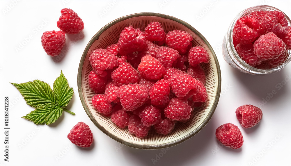 Raspberry, isolated on a clean white background Raspberry, isolated on a clean white background