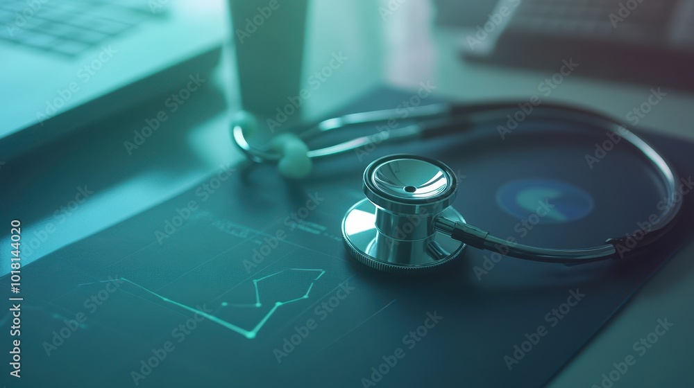 The Stethoscope on a Desk The Stethoscope on a Desk