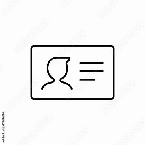 men id card icon sign vector