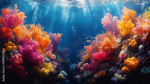 Vibrant Underwater Coral Reef