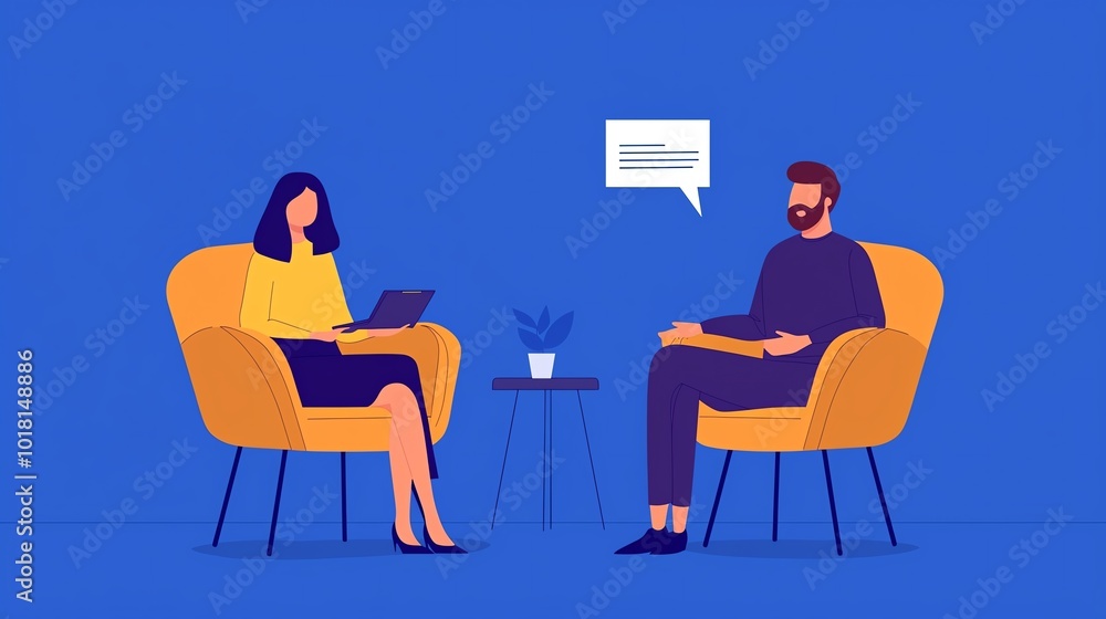 Two professionals discussing in a modern office Two professionals discussing in a modern office