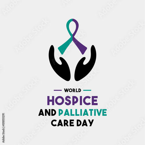 World Hospice and Palliative Care Day. Flat design vector. Poster, banner, card, background.