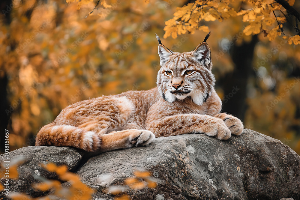 An animal in a autumn forest designed with with generative ai technology An animal in a autumn forest designed with with generative ai technology
