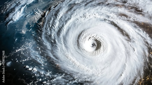 Hurricane Helena seen from space over Florida, USA photo