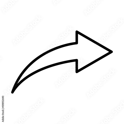Free Download Forward Arrow line icon - GFXLoad