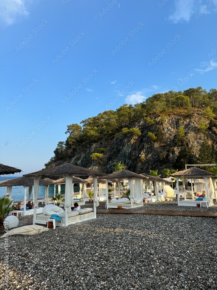Fototapeta premium houses on the beach