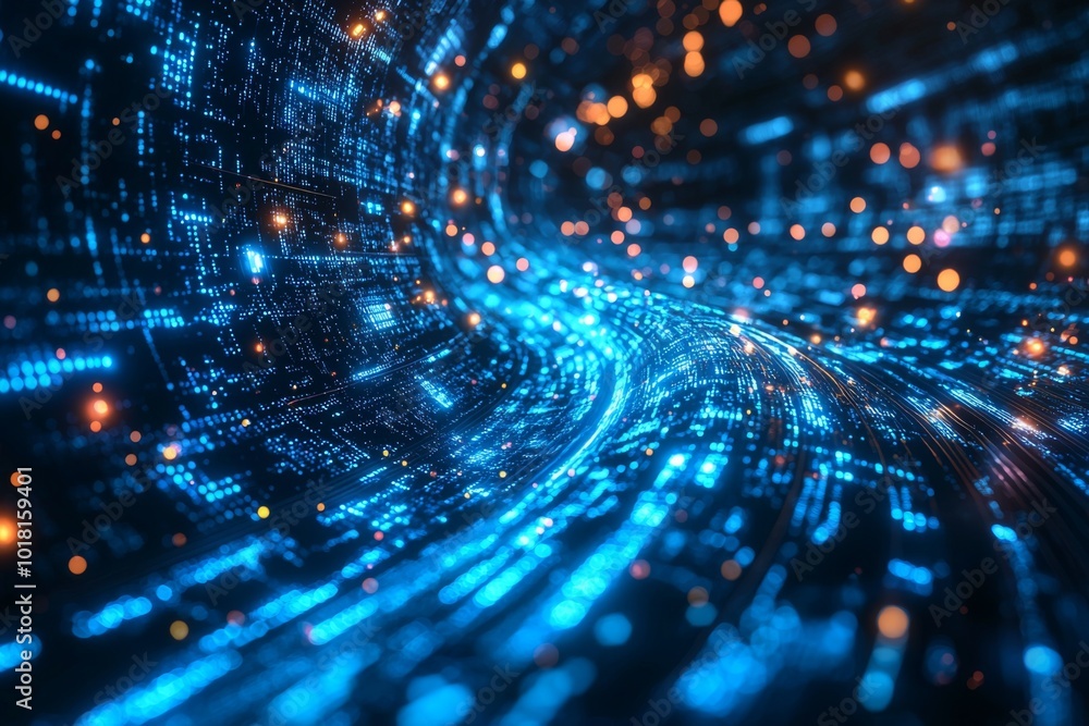 Digital Technology background of data and network Digital Technology background of data and network