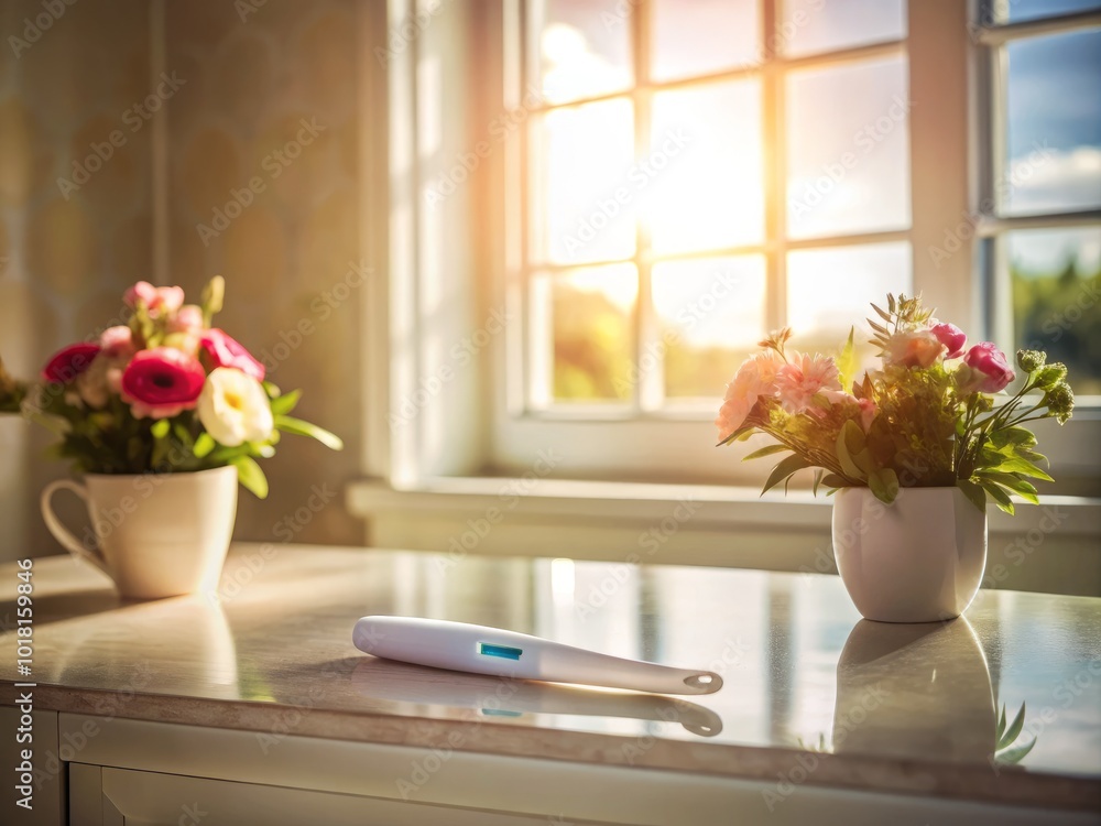 Long Exposure of a Pregnancy Test Reveal in Soft Light for Emotional Impact Long Exposure of a Pregnancy Test Reveal in Soft Light for Emotional Impact